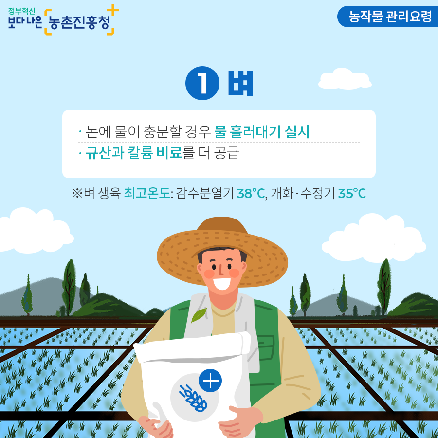 여름철 폭염대비 농작물 및 가축 관리요령