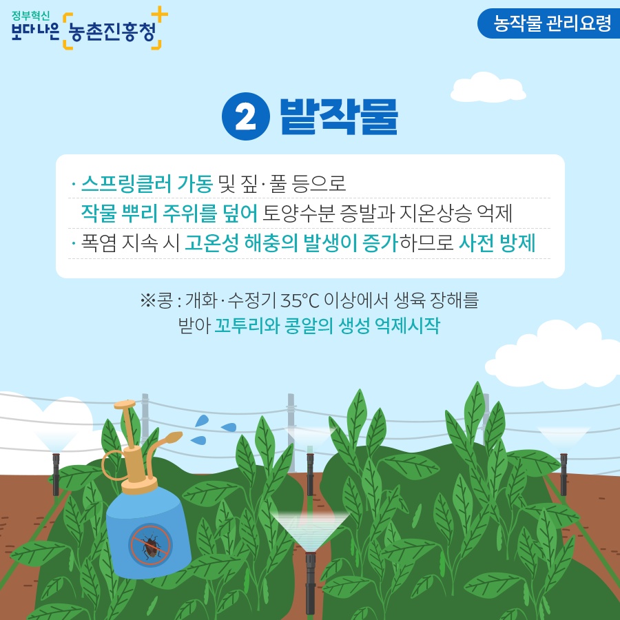 여름철 폭염대비 농작물 및 가축 관리요령