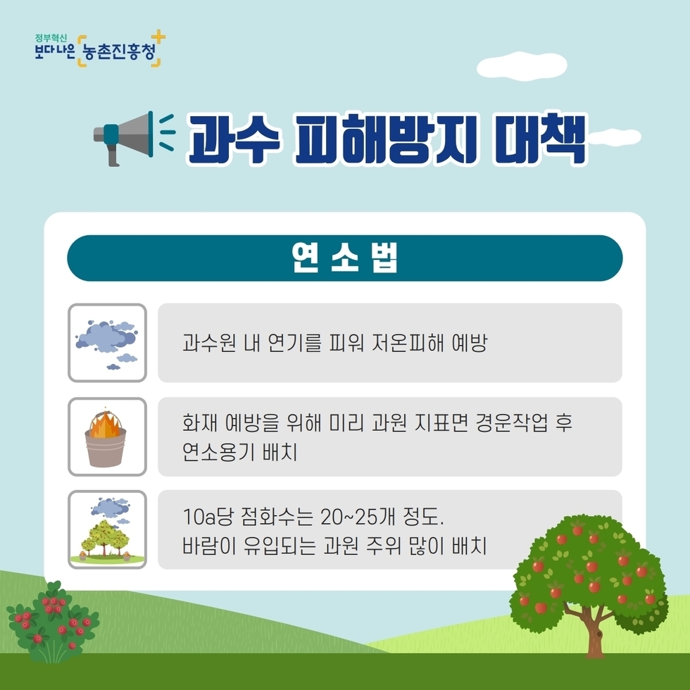 저온피해 예방 농작물 안전관리 요령