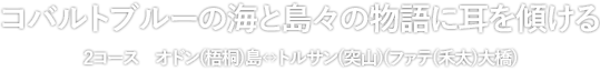 コバルトブルーの海と島々の物語に耳を傾ける 2コース　オドン(梧桐)島↔トルサン(突山)(ファテ(禾太)大橋)