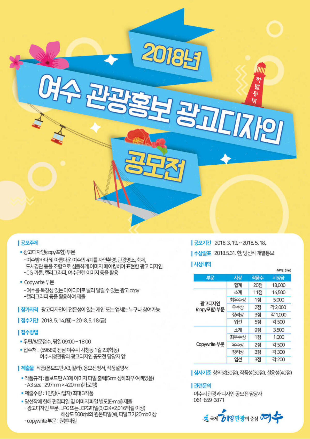 2018년 여수 관광홍보 광고 디자인 공모