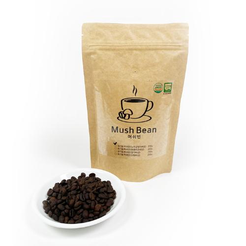 머쉬빈 포장에 커피콩