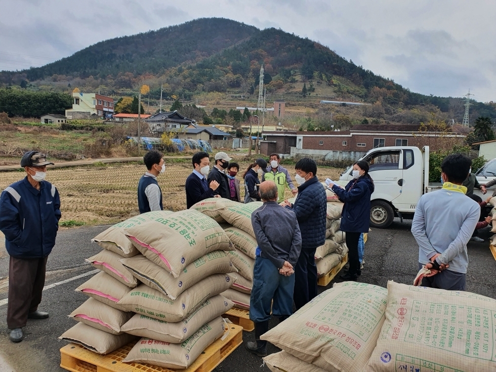 여수시 공공비축미곡 수매현장